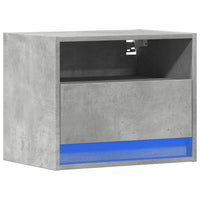 Comodino a Parete con Luci LED Grigio Cemento 852067