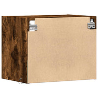 Comodini a Parete con luci LED 2 pz Rovere Fumo 852070