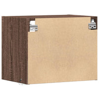 vidaXL Comodino a Parete con luci LED Rovere Marrone