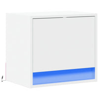 Comodino a Parete con Luci LED Bianco 852075