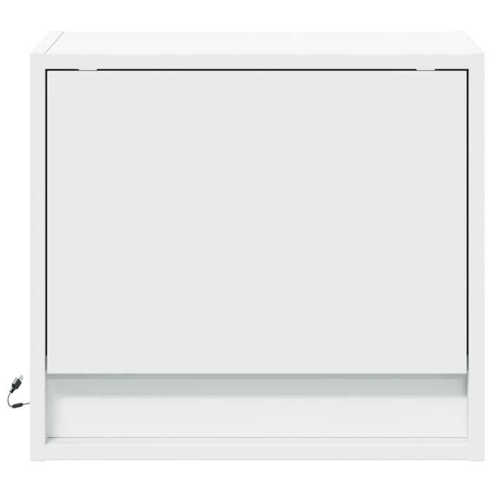 Comodino a Parete con Luci LED Bianco 852075