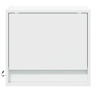 Comodini a Parete con Luci LED 2 pz-Set di 2 Tavolino da notte Bianchi 943339