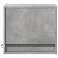 Comodini a Parete con Luci LED 2 pz-Set di 2 Tavolino da notte Grigio Cemento 410473