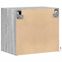 Comodini a Parete con luci LED 2 pz-Set di 2 Tavolino da notte Grigio Sonoma 836852