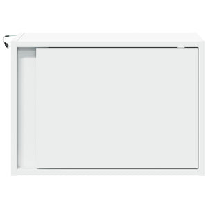 vidaXL Comodini a Parete con Luci LED 2 pz Bianchi