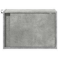 Comodini a Parete con Luci LED 2 pz-Set di 2 Tavolino da notte Grigio Cemento 461339