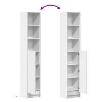 Credenza con LED Bianca 36x32,5x200 cm in Legno Multistrato 852124