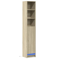 Credenza con LED Rovere Sonoma 36x32,5x200 cm Legno Multistrato