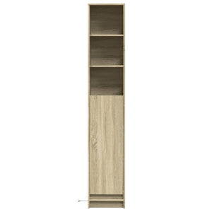Credenza con LED Rovere Sonoma 36x32,5x200 cm Legno Multistrato