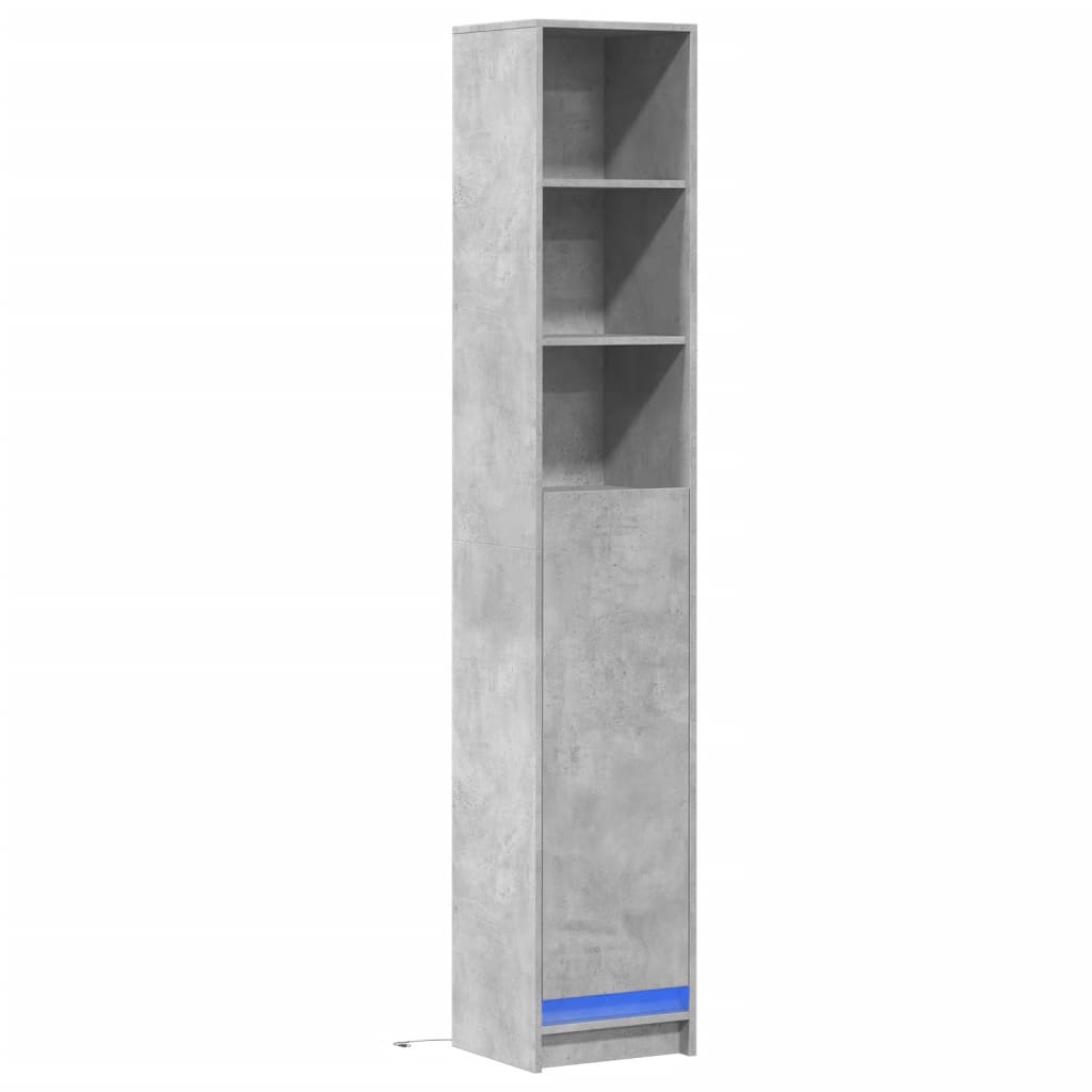 Credenza con LED Grigio Cemento 36x32,5x200cm Legno Multistrato 852127