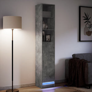 Credenza con LED Grigio Cemento 36x32,5x200cm Legno Multistrato 852127