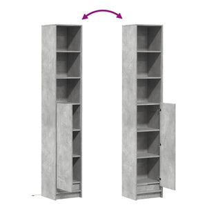 Credenza con LED Grigio Cemento 36x32,5x200cm Legno Multistrato 852127