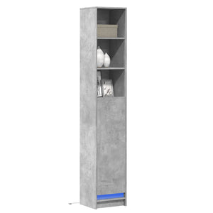 Credenza con LED Grigio Cemento 36x32,5x200cm Legno Multistrato 852127