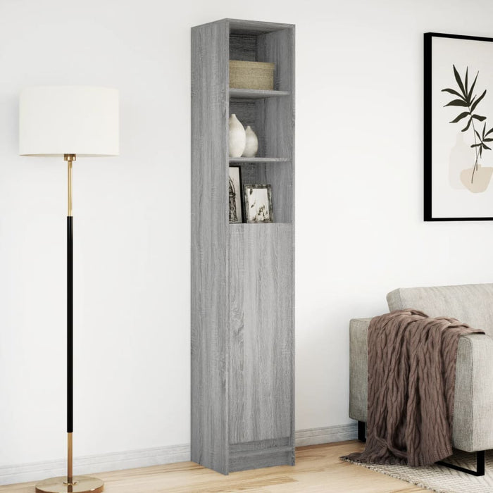 Credenza con LED Grigio Sonoma 36x32,5x200 cm Legno Multistrato 852129