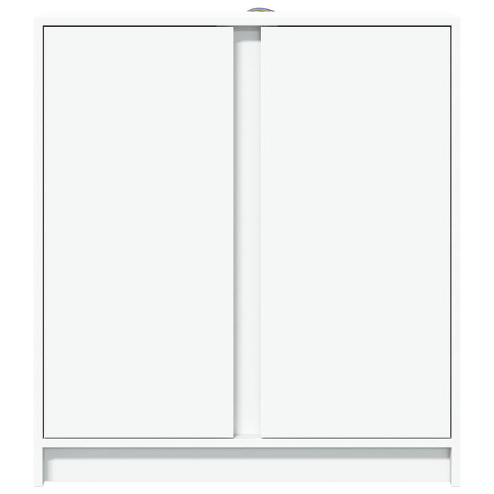 Credenza con LED Bianca 77x34x85 cm in Legno Multistrato 852131