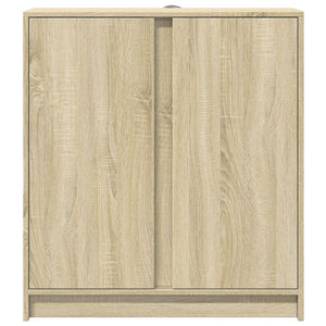 Credenza con LED Rovere Sonoma 77x34x85 cm in Legno Multistrato