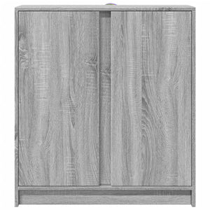 vidaXL Credenza con LED Grigio Sonoma 77x34x85 cm in Legno Multistrato