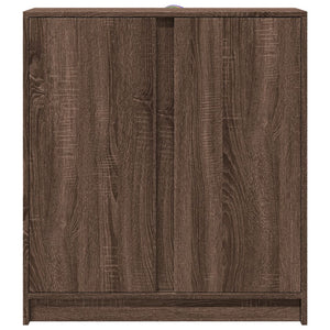 Credenza con LED Rovere Marrone 77x34x85 cm Legno Multistrato 852137
