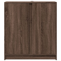 Credenza con LED Rovere Marrone 77x34x85 cm Legno Multistrato 852137