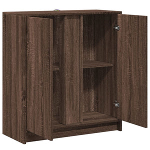 Credenza con LED Rovere Marrone 77x34x85 cm Legno Multistrato 852137