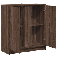 Credenza con LED Rovere Marrone 77x34x85 cm Legno Multistrato 852137