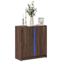 vidaXL Credenza con LED Rovere Marrone 77x34x85 cm Legno Multistrato