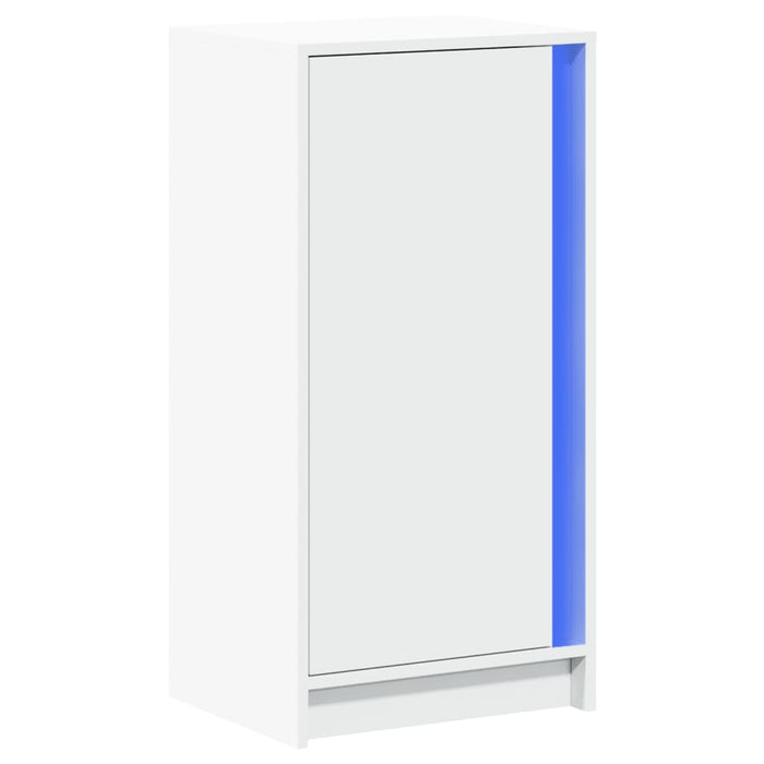 Credenza con LED Bianca 42,5x34x85 cm in Legno Multistrato 852138