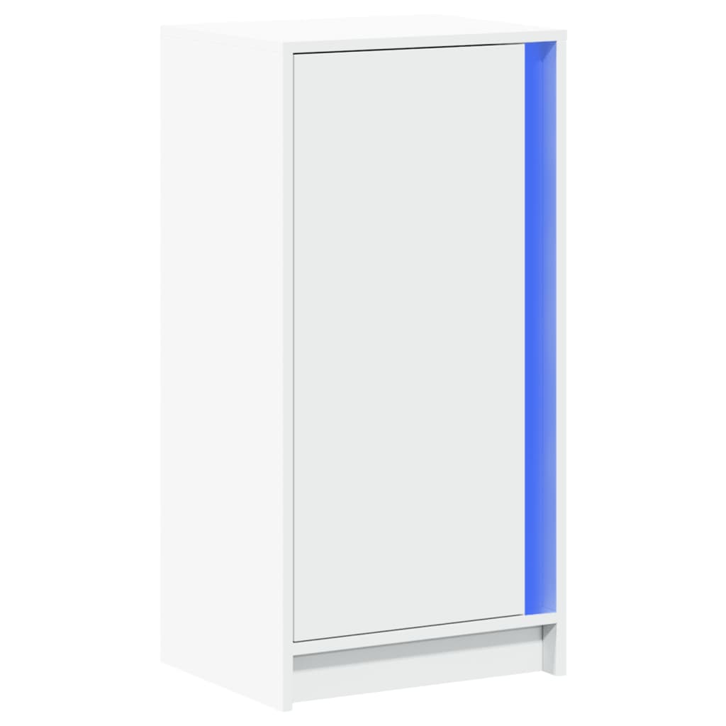 Credenza con LED Bianca 42,5x34x85 cm in Legno Multistrato