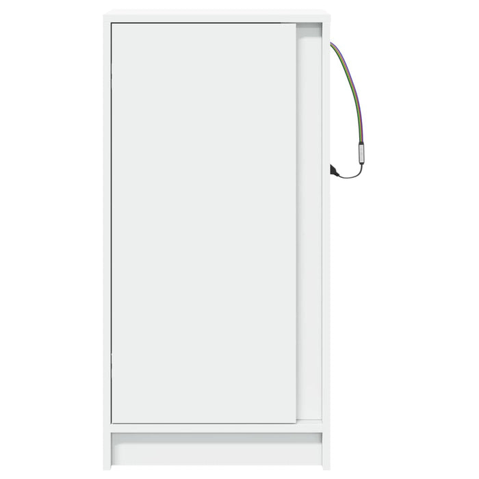 Credenza con LED Bianca 42,5x34x85 cm in Legno Multistrato 852138