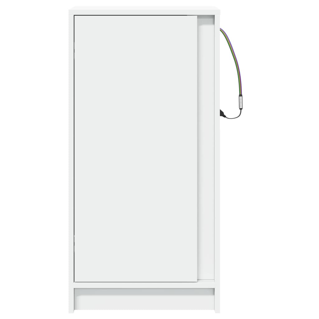 Credenza con LED Bianca 42,5x34x85 cm in Legno Multistrato