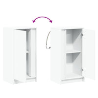 Credenza con LED Bianca 42,5x34x85 cm in Legno Multistrato 852138