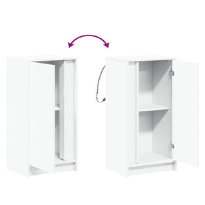 Credenza con LED Bianca 42,5x34x85 cm in Legno Multistrato