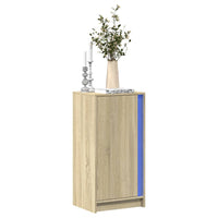 vidaXL Credenza con LED Rovere Sonoma 42,5x34x85 cm Legno Multistrato