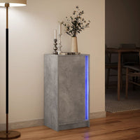 vidaXL Credenza con LED Grigio Cemento 42,5x34x85 cm Legno Multistrato