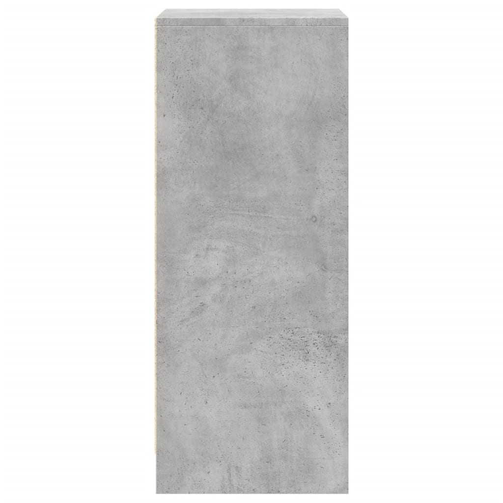 vidaXL Credenza con LED Grigio Cemento 42,5x34x85 cm Legno Multistrato