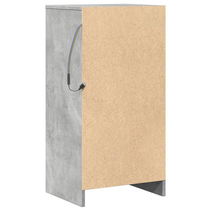 vidaXL Credenza con LED Grigio Cemento 42,5x34x85 cm Legno Multistrato