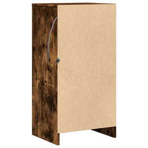 Credenza con LED Rovere Fumo 42,5x34x85 cm in Legno Multistrato 852142
