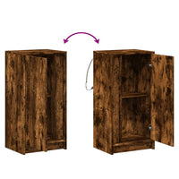 Credenza con LED Rovere Fumo 42,5x34x85 cm in Legno Multistrato 852142