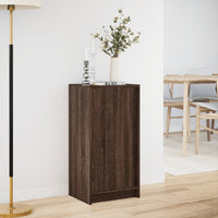 Credenza con LED Rovere Marrone 42,5x34x85 cm Legno Multistrato 852144