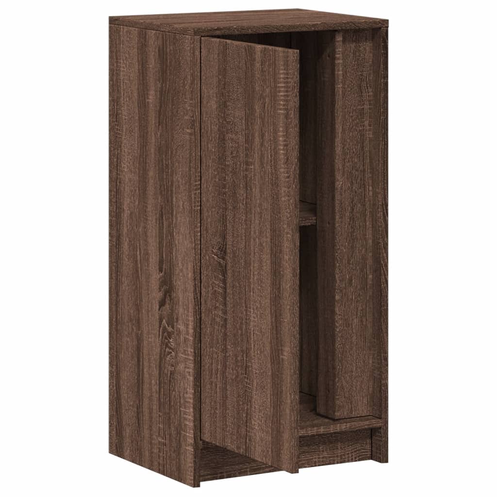 Credenza con LED Rovere Marrone 42,5x34x85 cm Legno Multistrato 852144