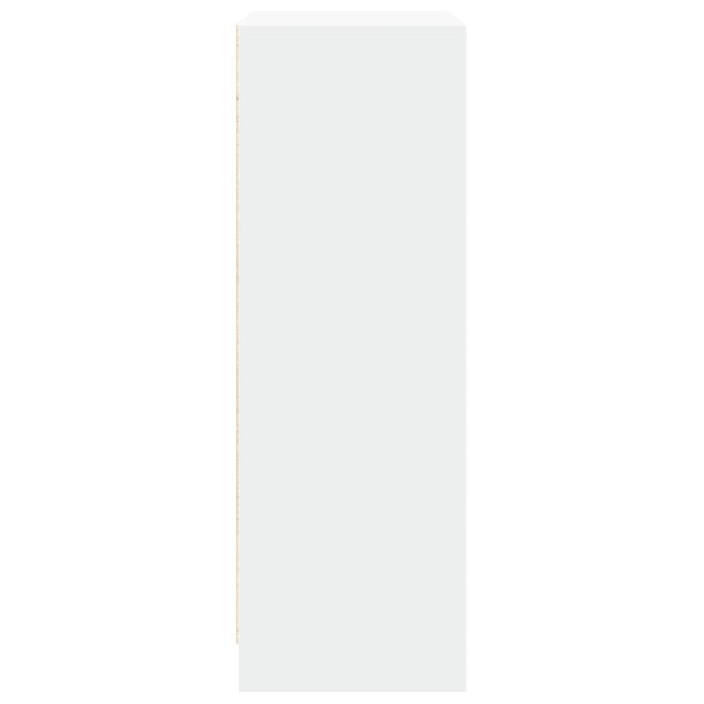 Credenza con LED Bianca 77x34x100 cm in Legno Multistrato 852145