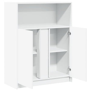 Credenza con LED Bianca 77x34x100 cm in Legno Multistrato 852145