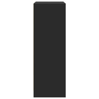 Credenza con LED Nera 77x34x100 cm in Legno Multistrato