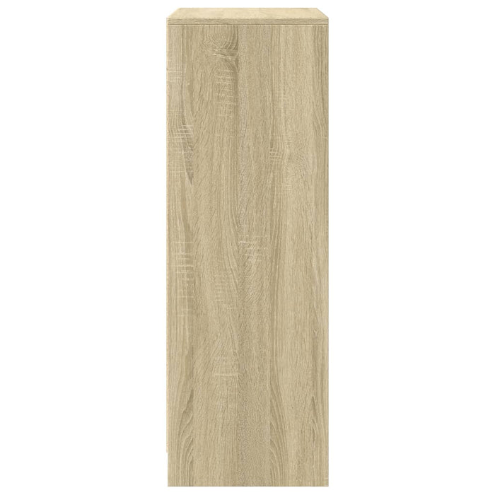 Credenza con LED Rovere Sonoma 77x34x100cm in Legno Multistrato