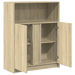 Credenza con LED Rovere Sonoma 77x34x100cm in Legno Multistrato