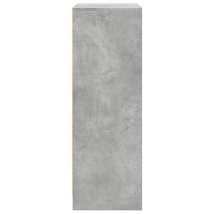 Credenza con LED Grigio Cemento 77x34x100 cm Legno Multistrato 852148