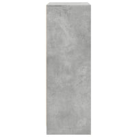 vidaXL Credenza con LED Grigio Cemento 77x34x100 cm Legno Multistrato