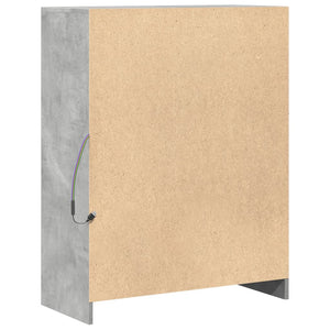 vidaXL Credenza con LED Grigio Cemento 77x34x100 cm Legno Multistrato