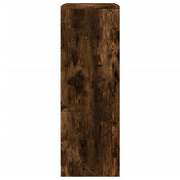 Credenza con LED Rovere Fumo 77x34x100 cm in Legno Multistrato 852149