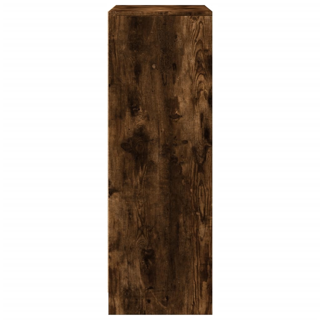 vidaXL Credenza con LED Rovere Fumo 77x34x100 cm in Legno Multistrato